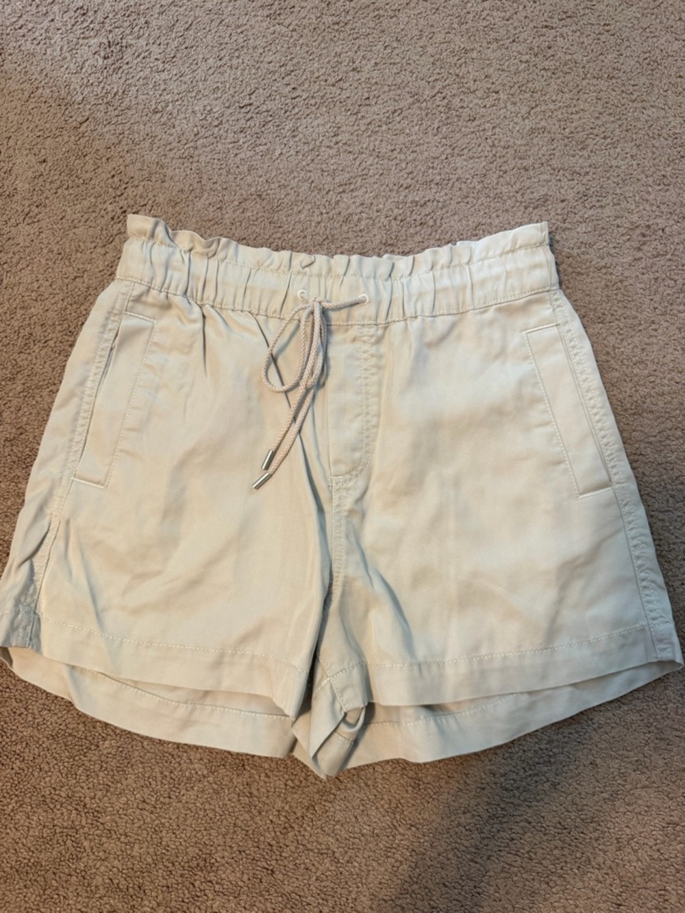 LOFT Light Beige Drawstring Shorts